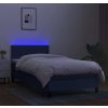 Box spring postel s matrací a LED 90x190 cm textil [3133283] (Barva Modrá)