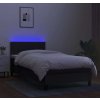 Box spring postel s matrací a LED 90x190 cm textil [3133283] (Barva Modrá)