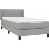 Box spring postel s matrací 100 x 200 cm textil [3126305] (Barva Taupe)