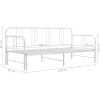 Rám vysouvací postele/pohovky kovový 90 x 200 cm [324752] (Barva Černá)