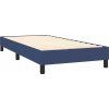 Box spring postel s matrací 100 x 200 cm textil [3126387] (Barva Modrá)