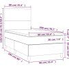 Box spring postel s matrací a LED 90x200 cm samet [3135985] (Barva Tmavě moddrá)