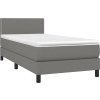 Box spring postel s matrací 90x200 cm textil [3139945] (Barva Světle šedá)