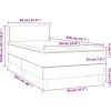 Box spring postel s matrací 90x200 cm samet [3141225] (Barva Tmavě moddrá)