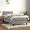 Box spring postel s matrací 90x200 cm samet [3141225] (Barva Tmavě moddrá)