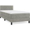 Box spring postel s matrací 90x200 cm samet [3141225] (Barva Tmavě moddrá)