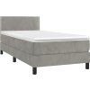 Box spring postel s matrací 90x200 cm samet [3141225] (Barva Tmavě moddrá)