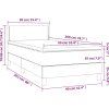 Box spring postel s matrací 90x200 cm samet [3141225] (Barva Tmavě moddrá)