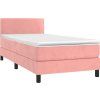 Box spring postel s matrací 90x200 cm samet [3141225] (Barva Tmavě moddrá)