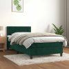 Box spring postel s matrací 90x200 cm samet [3141225] (Barva Tmavě moddrá)