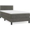 Box spring postel s matrací 90x200 cm samet [3141225] (Barva Tmavě moddrá)