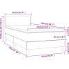 Box spring postel s matrací 90x200 cm samet [3141225] (Barva Tmavě moddrá)