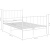 Rám postele kov 120 x 200 cm [324953] (Barva Bílá)