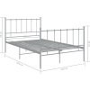Rám postele kov 120 x 200 cm [324953] (Barva Bílá)