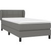 Box spring postel s matrací 100 x 200 cm textil [3126221] (Barva Světle šedá)