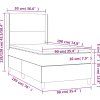 Box spring postel s matrací 90x190 cm textil [3131795] (Barva Černá)