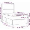 Box spring postel s matrací 90x190 cm textil [3131795] (Barva Černá)