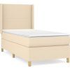 Box spring postel s matrací 90x190 cm textil [3131795] (Barva Černá)