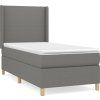Box spring postel s matrací 90x190 cm textil [3131795] (Barva Černá)