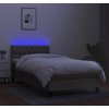 Box spring postel s matrací a LED 90x200 cm textil [3133371] (Barva Modrá)