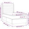 Box spring postel s matrací a LED 80 x 200 cm samet [3139589] (Barva Světle šedá)