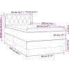 Box spring postel s matrací 80 x 200 cm samet [3131105] (Barva Světle šedá)
