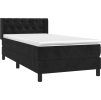 Box spring postel s matrací 80 x 200 cm samet [3131105] (Barva Světle šedá)
