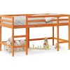 Dětská patrová postel se žebříkem 90x200 cm borové dřevo [835899] (Barva Bílá)