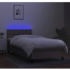 Box spring postel s matrací a LED 80 x 200 cm textil [3133435] (Barva Modrá)