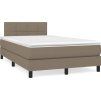 Box spring postel s matrací 120x200 cm textil [3140043] (Barva Černá)