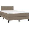 Box spring postel s matrací 120x200 cm textil [3140043] (Barva Černá)
