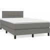Box spring postel s matrací 120x200 cm textil [3140043] (Barva Černá)