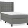 Box spring postel s matrací 90x200 cm textil [3131722] (Barva Tmavě šedá)