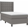 Box spring postel s matrací 90x200 cm textil [3131722] (Barva Tmavě šedá)