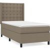 Box spring postel s matrací 90x200 cm textil [3131722] (Barva Tmavě šedá)