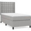 Box spring postel s matrací 90x200 cm textil [3131722] (Barva Tmavě šedá)