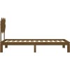 Rám postele s čelem 90 x 200 cm masivní dřevo [3193714] (Barva medová hnědá)