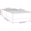 Rám postele s boxspringem 100x200 cm textil [3120843] (Barva Krémová)