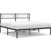Kovový rám postele s čelem 135 x 190 cm [372325] (Barva Bílá)