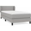 Box spring postel s matrací 80x200 cm textil [3126119] (Barva Černá)