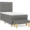 Box spring postel s matrací 80x200 cm textil [3137109] (Barva Světle šedá)