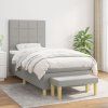 Box spring postel s matrací 80x200 cm textil [3137109] (Barva Světle šedá)