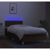 Box spring postel s matrací a LED 80 x 200 cm textil [3133669] (Barva Světle šedá)
