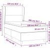Box spring postel s matrací 100x200 cm samet [3129077] (Barva Černá)