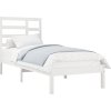 Rám postele masivní dřevo 100 x 200 cm [3105786] (Barva Bílá)