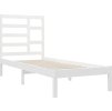 Rám postele masivní dřevo 100 x 200 cm [3105786] (Barva Bílá)