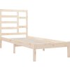 Rám postele masivní dřevo 100 x 200 cm [3105786] (Barva Bílá)