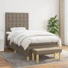 Box spring postel s matrací 90x200 cm textil [3137445] (Barva Světle šedá)