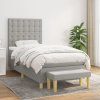Box spring postel s matrací 90x200 cm textil [3137445] (Barva Světle šedá)