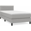 Box spring postel s matrací 100 x 200 cm textil [3140119] (Barva Modrá)